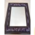 Wooden Mirror Inside Embroidered Wooden Hanging Frame |purple color